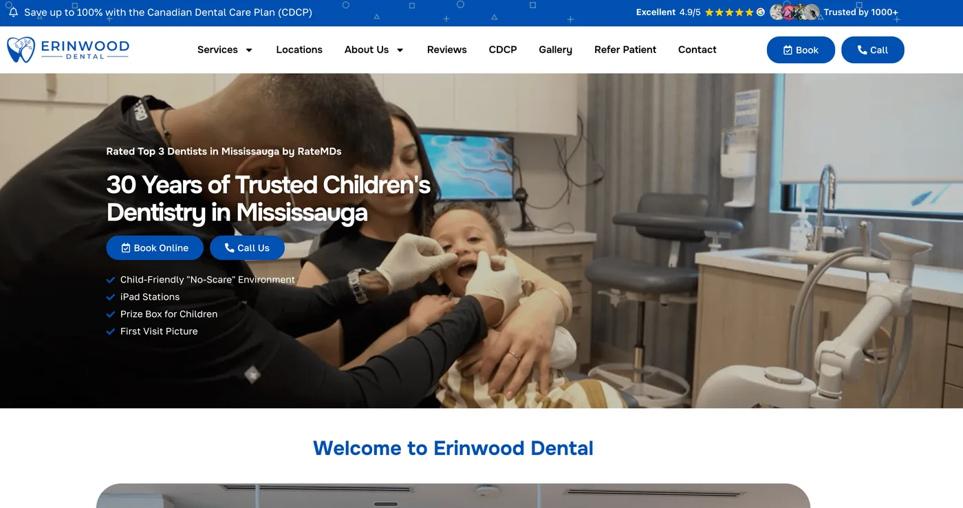 After: Erinwood Dental landing page by MarSimple